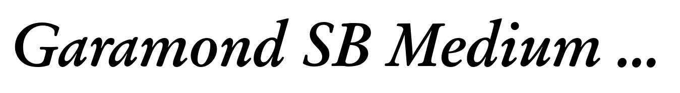 Garamond SB Medium Italic